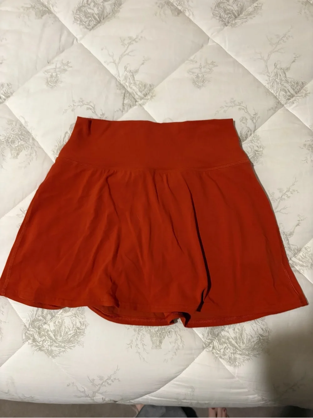 lululemon athletica Rust-Orange Circle Skirt with Built in Shorts